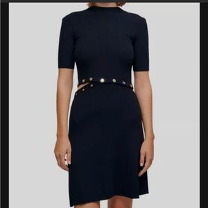 Rosalie Two Piece Rib Knit Dress
Black size 40